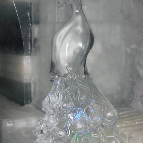 Clear glass vase on display near Fairbanks Alaska