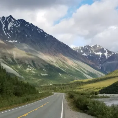 a view of a mountain road