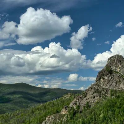 a view of the side of a mountain