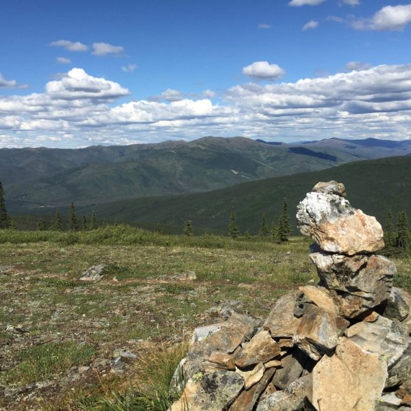 Rocky mountain landscape near Fairbanks Alaska
