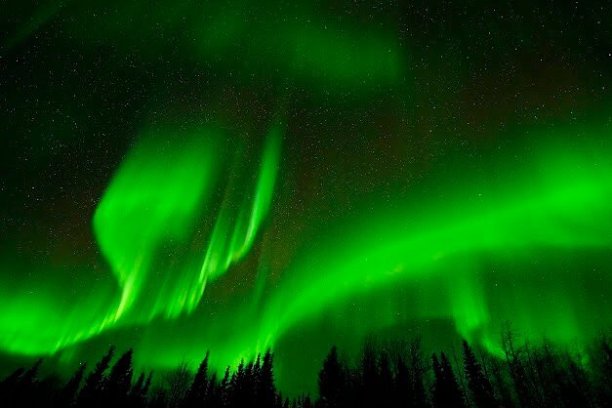 a close up of a green light