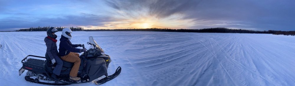 a man skiing in the snow