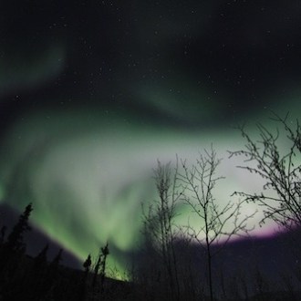 Murphy Dome landscape under pink sky near Fairbanks Alaska